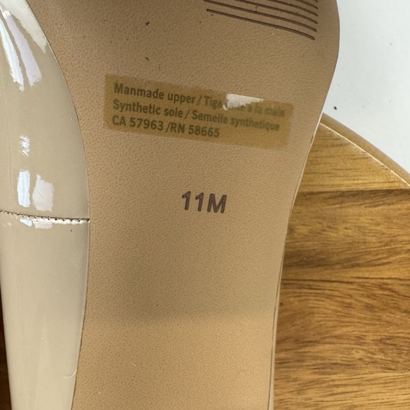 New Womens Abound Abadury Nude Faux Patent Leather Block Pumps Heels Size 11 M - Picture 8 of 8